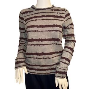 A.L.C. Grey and Black Striped Top Size Small